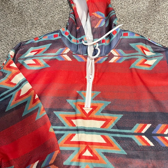 Colorful Geometric Pattern Hoodie - Picture 4 of 4